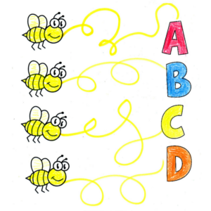 Printable PDF Letter Bee Lesson: Pre-math and Alphabet Activities - Ms